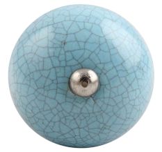  Sky Blue Crackle Ceramic Wine Stopper