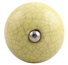 Light Yellow Crackle Ceramic Wine Stopper