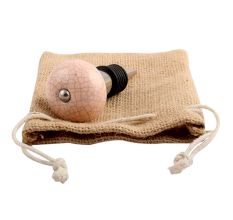 Baby Pink Crackle Ceramic Wine Stopper