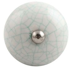 White Green Crackle Ceramic Wine Stopper