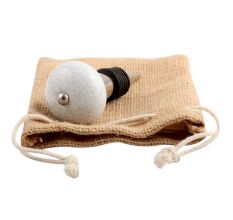 White Turquoise Crackle Ceramic Wine Stopper