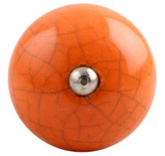 Orange Crackle Ceramic Wine Stopper