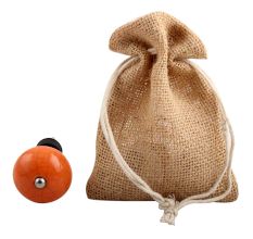 Orange Crackle Ceramic Wine Stopper
