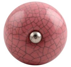 Pink Crackle Ceramic Wine Stopper