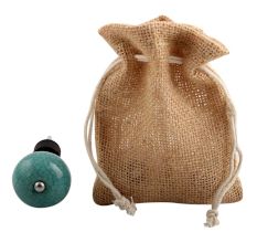 Sea Green Black Crackle Ceramic Wine Stopper