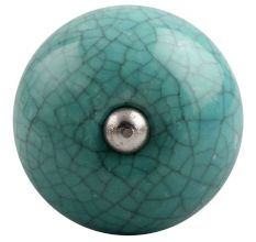 Sea Green Black Crackle Ceramic Wine Stopper