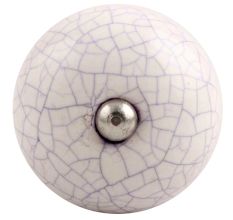 White Purple Crackle Ceramic Wine Stopper