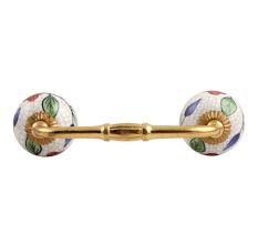 Multicolor Leaves Crackle Ceramic Bridge Handle