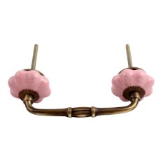 Pink Melon Crackle Ceramic Bridge Handle