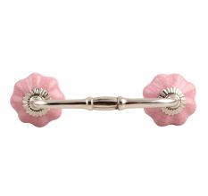 Pink Melon Crackle Ceramic Bridge Handle