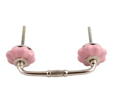 Pink Melon Crackle Ceramic Bridge Handle