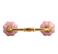 Pink Melon Crackle Ceramic Bridge Handle