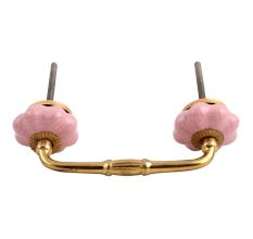 Pink Melon Crackle Ceramic Bridge Handle
