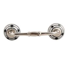 Black Striped Dotted Crackle Ceramic Bridge Handle