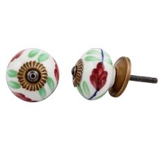 Cherry Lily Ceramic Knob