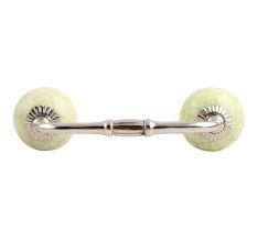 Pistachio Green Cackle Ceramic Bridge Handle