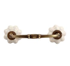 Cream Melon Cackle Ceramic Bridge Handle
