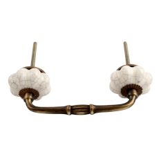 Cream Melon Cackle Ceramic Bridge Handle