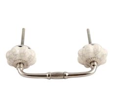 Cream Melon Cackle Ceramic Bridge Handle