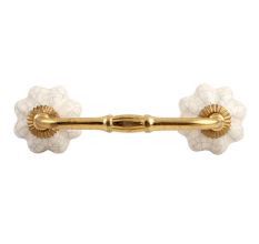Cream Melon Cackle Ceramic Bridge Handle