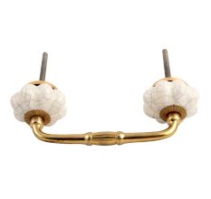 Cream Melon Cackle Ceramic Bridge Handle