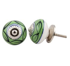 Green Loop Ceramic Knob