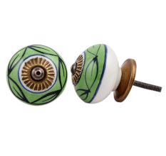 Green Loop Ceramic Knob