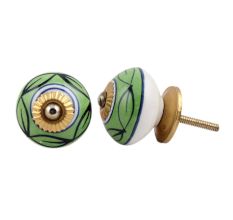 Green Loop Ceramic Knob