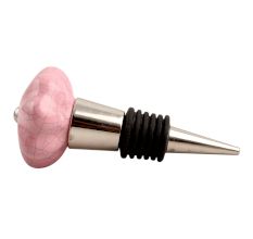 Pink Melon Crackle Ceramic Wine Stopper