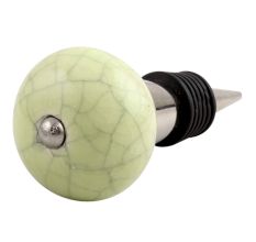 Pistachio Green Crackle Ceramic Wine Stopper