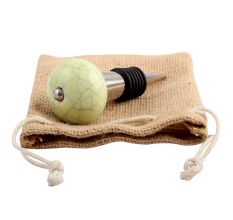 Pistachio Green Crackle Ceramic Wine Stopper