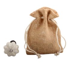 Cream Melon Crackle Ceramic Wine Stopper