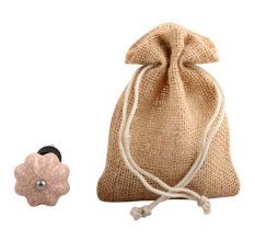 Baby Pink Melon Crackle Ceramic Wine Stopper