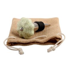 Washed Green Crackle Ceramic Melon Wine Stopper