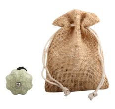 Washed Green Crackle Ceramic Melon Wine Stopper