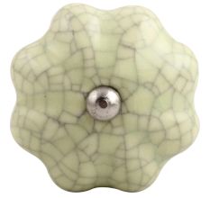 Washed Green Crackle Ceramic Melon Wine Stopper