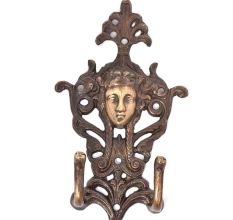 Decorative Bronze Wall Double Hooks