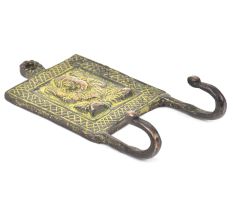 Bronze Tribal Ganesha Hooks with 2 Hooks