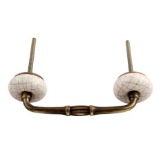 Cream Crackle Ceramic Bridge Handle