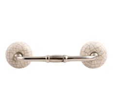 Cream Crackle Ceramic Bridge Handle