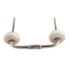 Cream Crackle Ceramic Bridge Handle