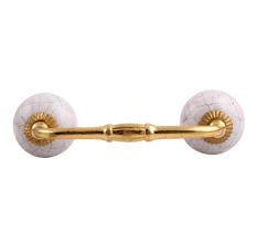 Light Purple Crackle Ceramic Bridge Handle