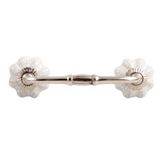 White Crackle Ceramic Melon Bridge Handle