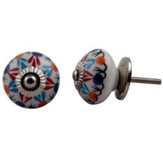 Red Blue Clover Knob