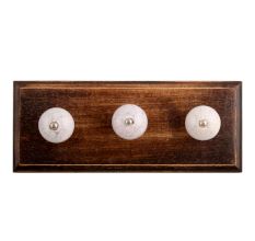 Light Purple Crackle Ceramic Wooden Hooks