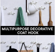 Cream Double Loop Ceramic Iron Hooks