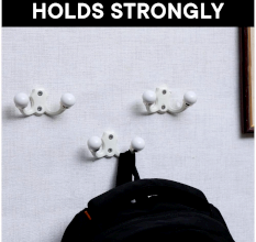 Cream Double Loop Ceramic Iron Hooks