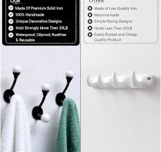 Black Double Loop Ceramic Iron Hooks