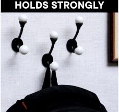 Black Double Loop Ceramic Iron Hooks