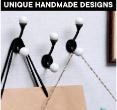 Black Double Loop Ceramic Iron Hooks